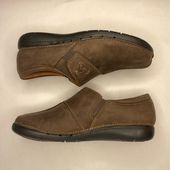 Clarks Comfort Shoes Slip On Leather Un Loop Ave Clog Women’s Size 11 - Picture 3 of 10